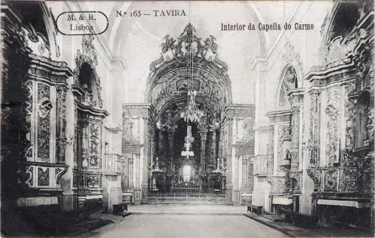 Igreja da Ordem Terceira de Nossa Senhora do Carmo - <a href="http://ww3.aeje.pt/avcultur/avcultur/postais/Postais_ilustrados.htm">Postcard</a> 8/9