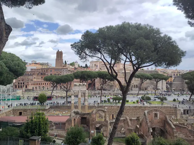 Roman Forum - <span class="int-own-work" lang="en">Own work</span> <span class="mw-valign-text-top" typeof="mw:File/Frameless"><a href="//commons.wikimedia.org/wiki/File:Foro_romano_seen_from_behind_piazza_venezia.jpg#P7482" title="Edit this at Structured Data on Commons"><img alt="Edit this at Structured Data on Commons" src="https://upload.wikimedia.org/wikipedia/commons/thumb/8/8a/OOjs_UI_icon_edit-ltr-progressive.svg/20px-OOjs_UI_icon_edit-ltr-progressive.svg.png" decoding="async" width="10" height="10" class="mw-file-element" data-file-width="20" data-file-height="20"></a></span> 9/12